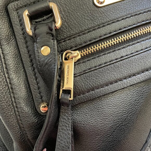 Michael Kors Black Soft Leather Satchel - Picture 11 of 14